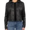 KUT from the Kloth Julia Crop Jacket W/Drop Shoulder-Regular Wstbnd | Coats & Outerwear