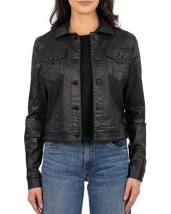 KUT from the Kloth Julia Crop Jacket W/Drop Shoulder-Regular Wstbnd | Coats & Outerwear