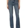 KUT from the Kloth Stella High-Rise Fab Ab Flare W/Raw Hem | Jeans
