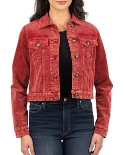 KUT from the Kloth Julie Crop Jacket With Fit Shoulder-Regular Waistband | Coats & Outerwear