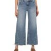 KUT from the Kloth Meg High-Rise Fab Ab Wide Leg Back Forward Raw Hem In Defiant | Jeans