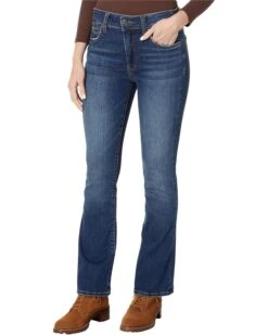 KUT from the Kloth Petite Natalie High-Rise Fab Ab Bootcut in Allied | Jeans