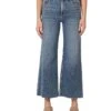 KUT from the Kloth Petite Meg High Rise Fab Ab Wide Leg Raw Hem | Jeans