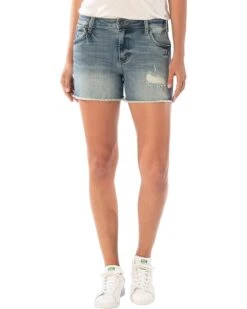KUT from the Kloth Gidget High-Rise Fray Jean Shorts