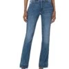 KUT from the Kloth Kelsey High-Rise Fab Ab Ankle Flare With Wide Hem | Jeans