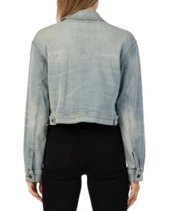 KUT from the Kloth Lara Crop Jacket w/ Drop Shoulder-Patch Front Pocket | Coats & Outerwear -Wear Style Shop 81Nug8xtyKL. AC SR736920