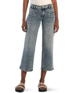 KUT from the Kloth Charlotte Mid Rise With Regular Hem-Frt Welt In Relative | Jeans