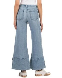 KUT from the Kloth Goldie Mid-Rise Super Flare-Wide Hem With Slit In Famous | Pants -Wear Style Shop 81aM4ne8pRL. AC SR736920