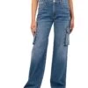 KUT from the Kloth Jodi High-Rise Fab Ab Wide Leg Five-Pocket with Side Flap Pocket in Invigorated | Jeans