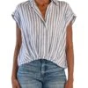 KUT from the Kloth Gaia- Pleated Top With Short Cuffed Sleeves | Shirts & Tops