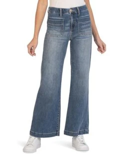 KUT from the Kloth Meg High-Rise Wide Leg in Clear | Jeans
