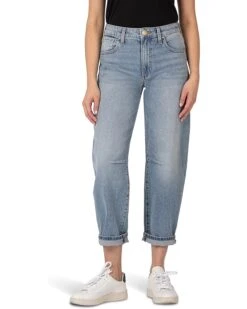 KUT from the Kloth Ashley High-Rise Slouchy Barrel Straight Leg in Decency | Jeans