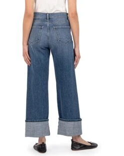 KUT from the Kloth Sienna High-Rise Wide Leg-Roll Up In Alert | Jeans -Wear Style Shop 81m2JEtSTiL. AC SR736920