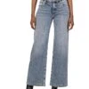 KUT from the Kloth Jean High-Rise Wide Leg Clean Hem in Enforce | Jeans