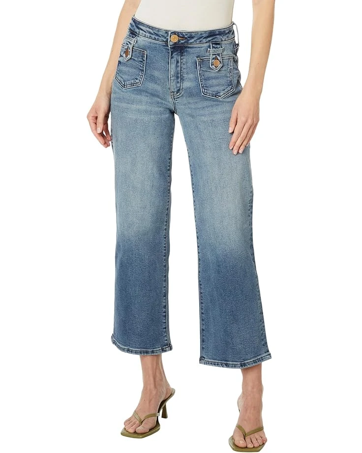 KUT from the Kloth Charlotte High-Rise Wide Leg Front Patch Pockets In Advised | Jeans 1 KUT from the Kloth Charlotte High-Rise Wide Leg Front Patch Pockets In Advised | Jeans
