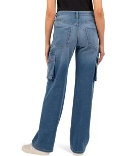 KUT from the Kloth Jodi High-Rise Fab Ab Wide Leg Five-Pocket with Side Flap Pocket in Invigorated | Jeans -Wear Style Shop 81sZy5tu LL. AC SR736920