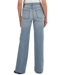 KUT from the Kloth Petite Jeans High-Rise Wide Leg Clean Hem in Ensured -Wear Style Shop 81wtSC7AdcL. AC SR736920