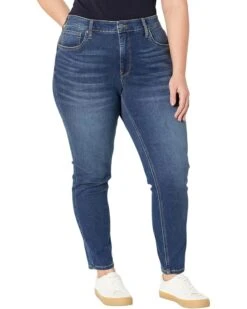 KUT from the Kloth Plus Size Naomi High-Rise Fab AB Ankle Girlsfriend Reg Hem in Identify | Jeans