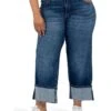 KUT from the Kloth Plus Sienna High Rise Wide Leg-Roll Up 5" | Jeans