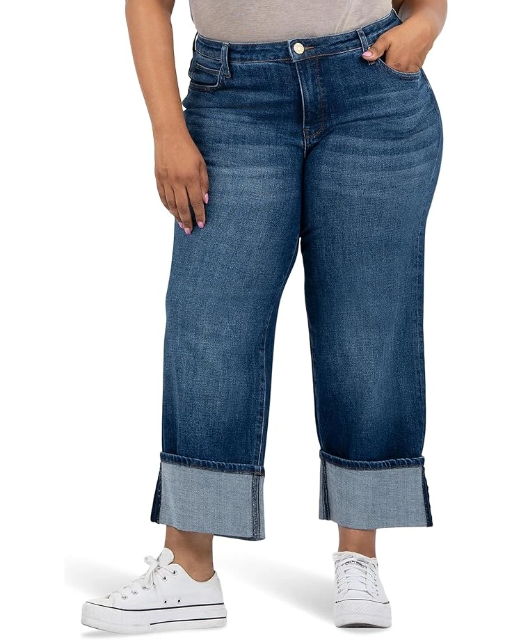 KUT from the Kloth Plus Sienna High Rise Wide Leg-Roll Up 5" | Jeans 1 KUT from the Kloth Plus Sienna High Rise Wide Leg-Roll Up 5" | Jeans