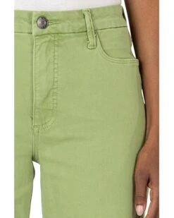 KUT from the Kloth Meg High-Rise Fab Ab Wide Leg Raw Hem In Kiwi | Jeans -Wear Style Shop 912e0k2s WL. AC SR736920