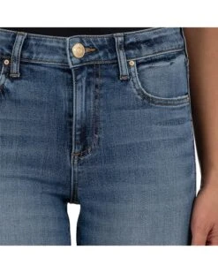 KUT from the Kloth Kelsey High Rise Ankle Flare- Wide Hem Side Inset | Jeans -Wear Style Shop 91HrMtw8XL. AC SR736920