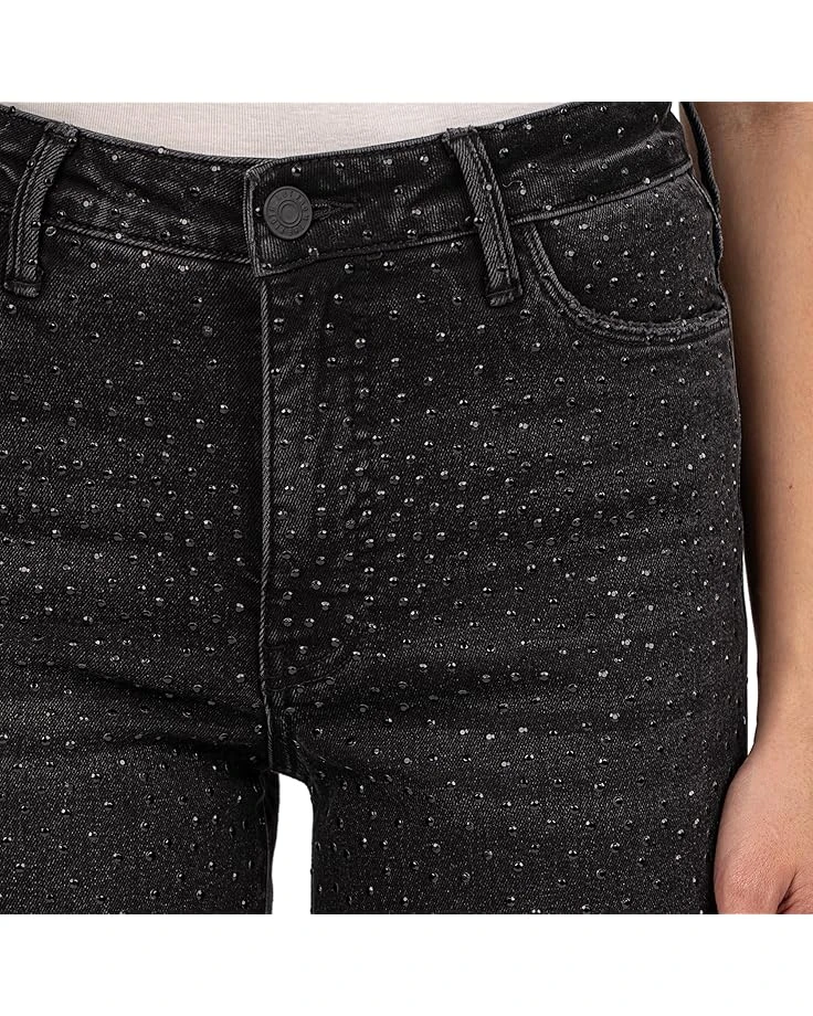 KUT from the Kloth Meg High-Rise Fab Ab Wide Leg Raw Hem In Illuminated | Pants 3 KUT from the Kloth Meg High-Rise Fab Ab Wide Leg Raw Hem In Illuminated | Pants - Image 3